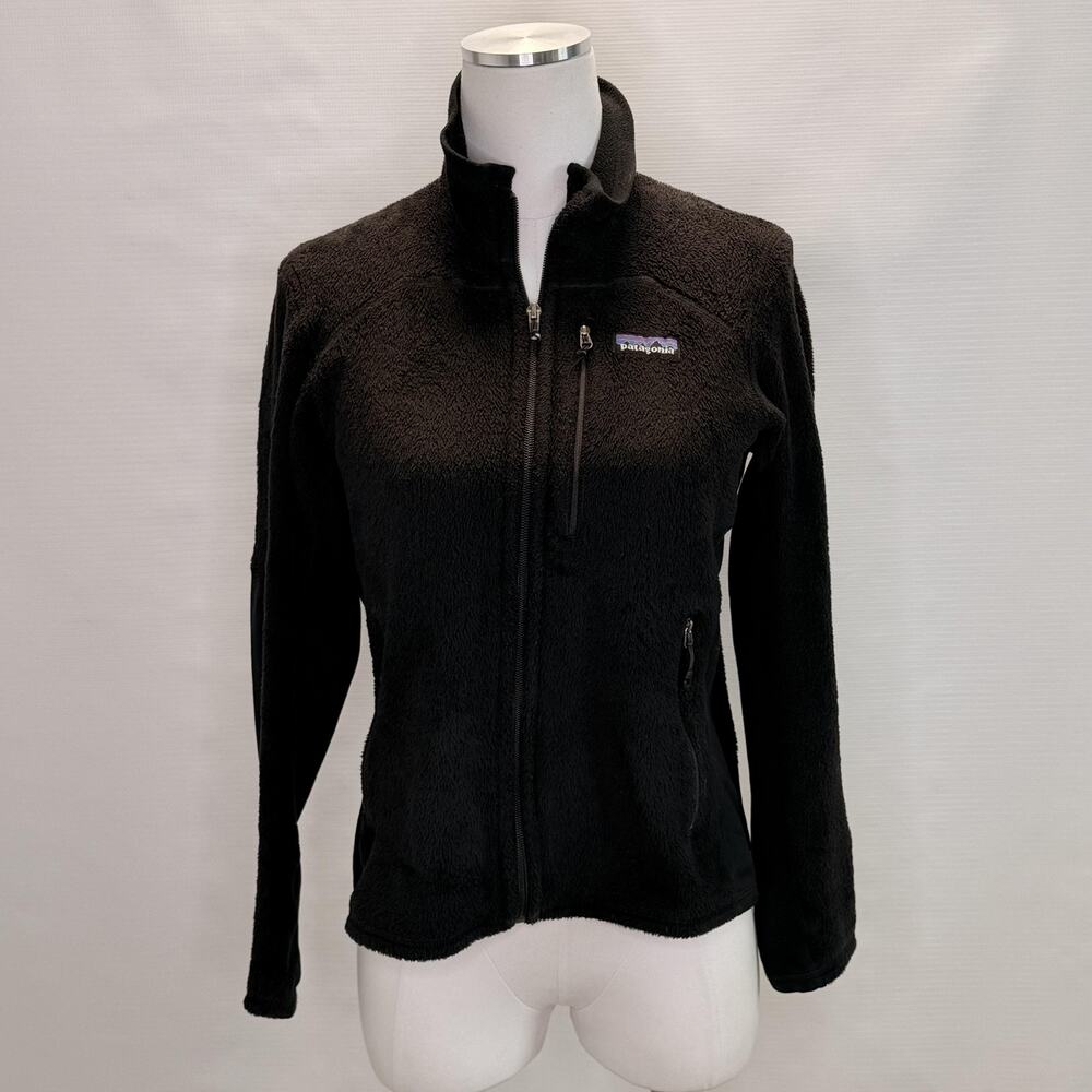 Patagonia R2 Jacket Womens Small Black Polartec Fleece Full Zip Pockets Warm